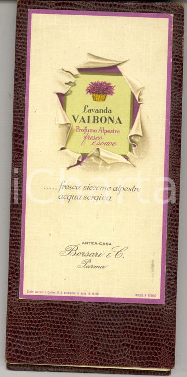1950 PARMA Blocco per canasta LAVANDA VALBONA - Antica Casa BORSARI