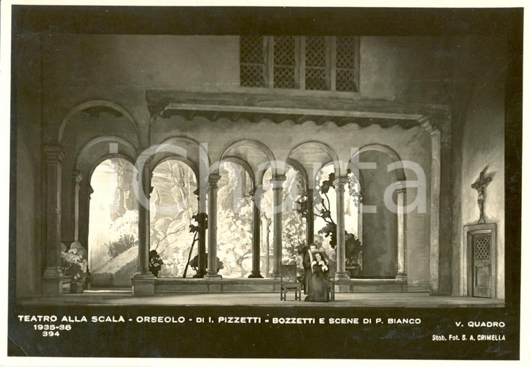 1935 MILANO Teatro alla SCALA Orseolo Scene di Pieretto BIANCO *Foto seriale