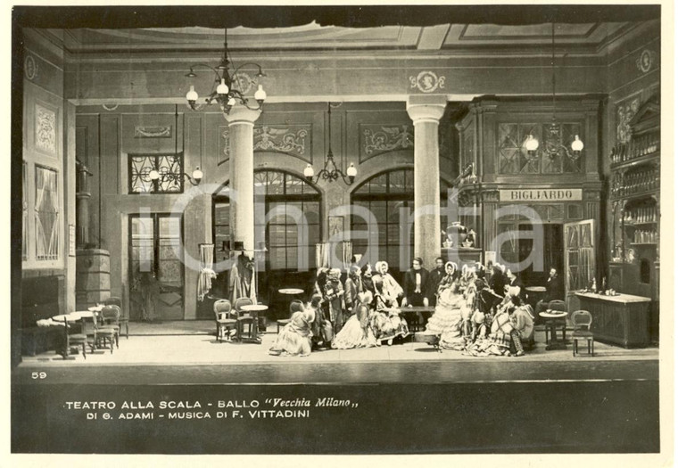1928 MILANO Teatro alla SCALA Vecchia Milano di Giuseppe ADAMI Foto seriale