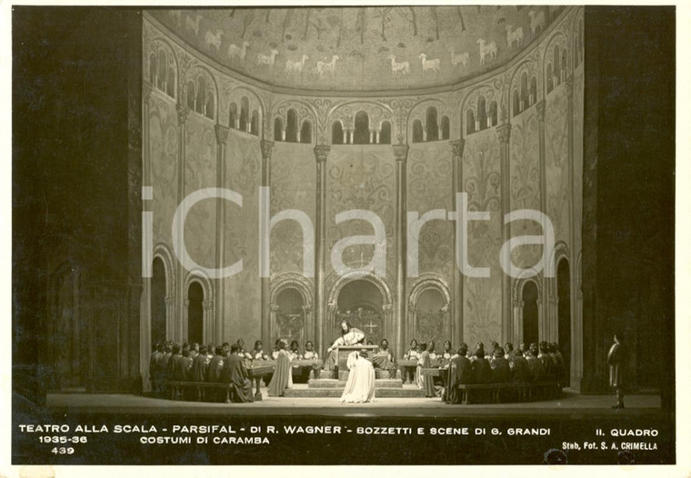 1935 MILANO Teatro alla SCALA Parsifal Scene Giovanni GRANDI *Foto seriale