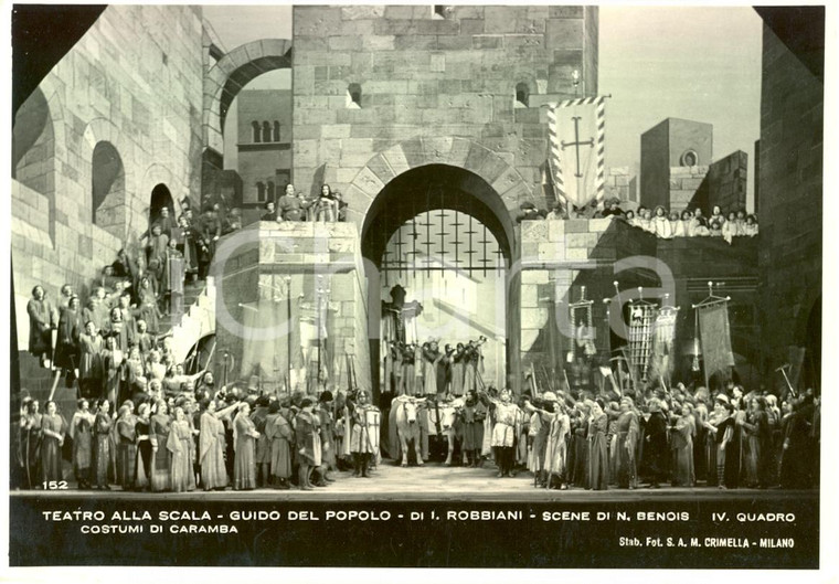 1935 MILANO Teatro alla SCALA Guido del popolo Scene Nicola BENOIS *Foto seriale