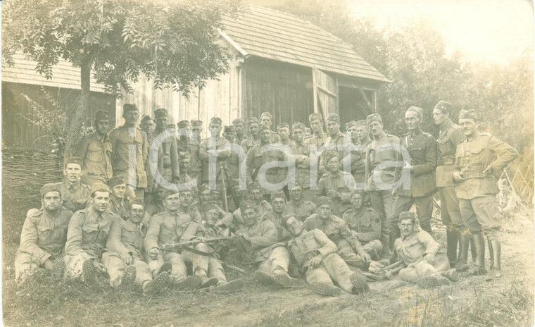 1915 ca AREA VENETA Gruppo Ufficiali di Fanteria in riposo *Fotocartolina FP NV