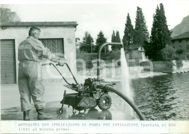 1965 ca LECCO Motozappa MOTO GUZZI con pompa di irrigazione *Foto ANIMATA