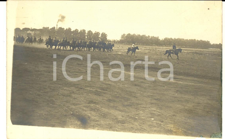 1920 ca REGIO ESERCITO Reparto di cavalleria in esercitazione *Foto cartolina FP