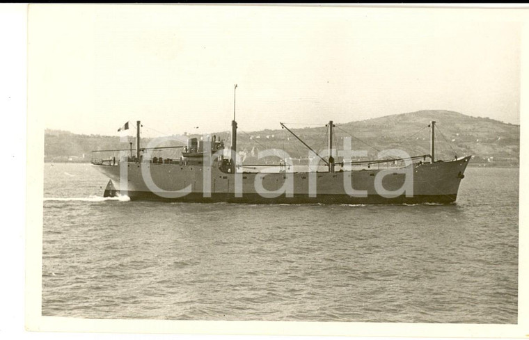 1940 ca MARINA MERCANTILE ANCONA Nave in uscita dal porto *Foto CORSINI FP