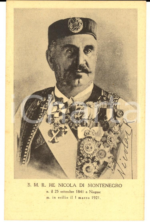 1930 ca S.M. Re Nicola I di MONTENEGRO *Cartolina FP NV