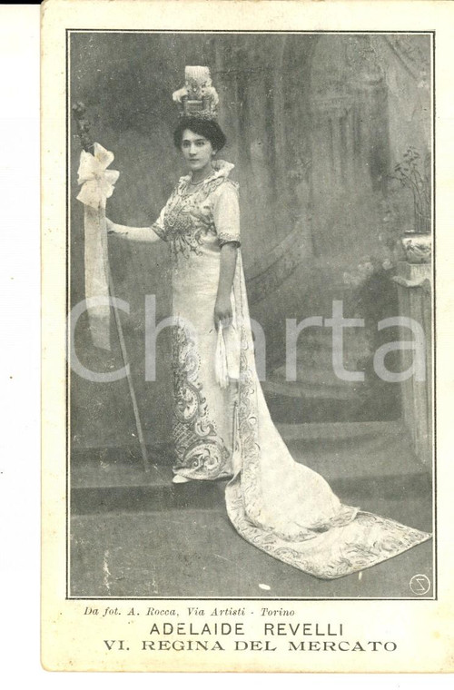 1910 TEATRO Attrice Adelaide REVELLI - Regina del mercato *Cartolina FP VG