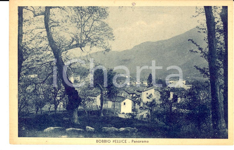 1942 BOBBIO PELLICE (TO) Panorama del paese *Cartolina postale  FP VG