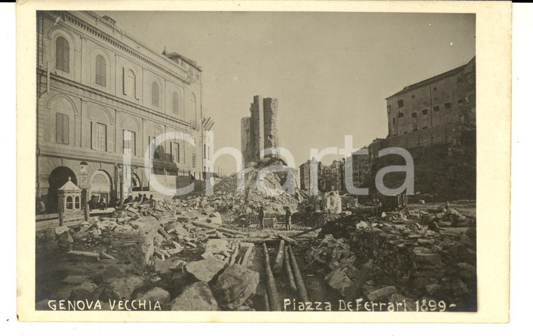 1920 ca GENOVA VECCHIA Piazza DE FERRARI nel 1899 *Cartolina FP NV