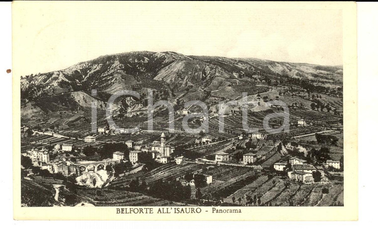 1955 BELFORTE ALL'ISAURO (PU) Panorama del paese *Cartolina FP VG