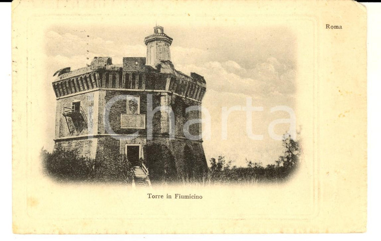 1913 FIUMICINO / OSTIA (RM) Veduta di TOR SAN MICHELE *Cartolina FP VG