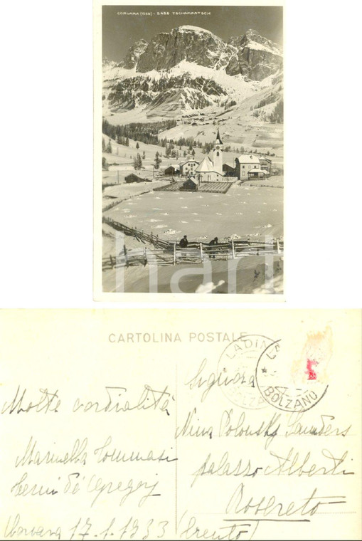 1933 CORVARA IN BADIA (BZ) Sass Tschampatsch *Marinella TOMMASI CERVI DE GREGORI