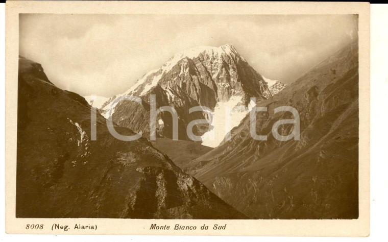 1920 ca AOSTA Veduta del Monte Bianco da Sud *Cartolina postale FP NV
