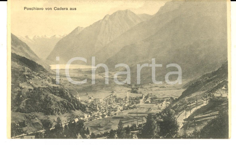 1930 POSCHIAVO (CH) Veduta panoramica sulla vallata *Cartolina FP NV