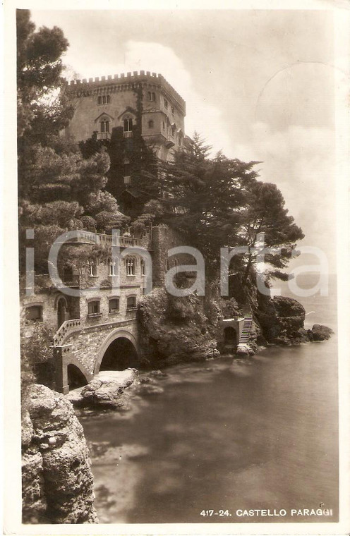 1933 SANTA MARGHERITA LIGURE (GE) Castello di PARAGGI *Cartolina FP VG