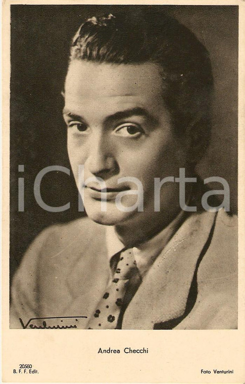 1940 ca CINEMA Attore Andrea CHECCHI Ritratto *Cartolina FP NV