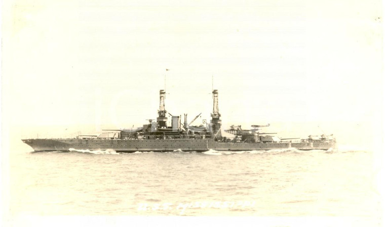 1930 ca U.S. NAVY Battleship MISSISSIPPI Corazzata *Fotografia seriale