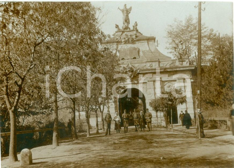 1916 KARLSBURG (DE) WWI Ufficiali tedeschi alla Porta della città *FOTOGRAFIA