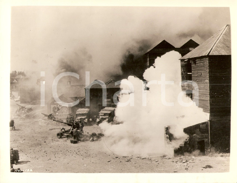 1958 CINEMA - DUNKERQUE Mitragliatore antiaereo contrasta bombardamenti *Foto