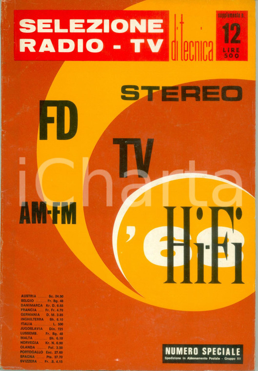 1967 SELEZIONE RADIO TV DI TECNICA Stereo Hi-Fi TV *Catalogo ILLUSTRATO