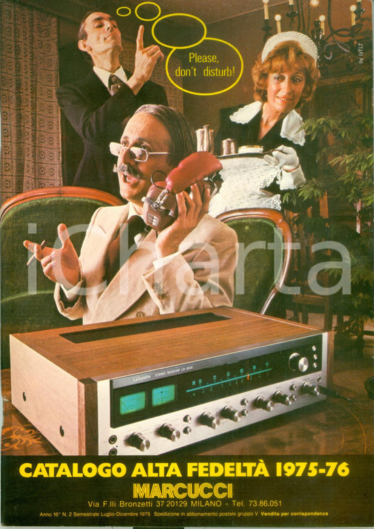 1975 MILANO Ditta MARCUCCI Catalogo alta fedeltà radio ILLUSTRATO