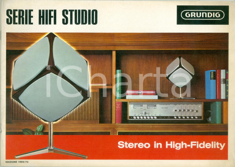 1969 GRUNDIG Catalogo stereo in high-fidelity ILLUSTRATO A COLORI