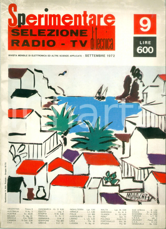1972 SELEZIONE RADIO TV DI TECNICA Rivista di elettronica e scienze ILLUSTRATA