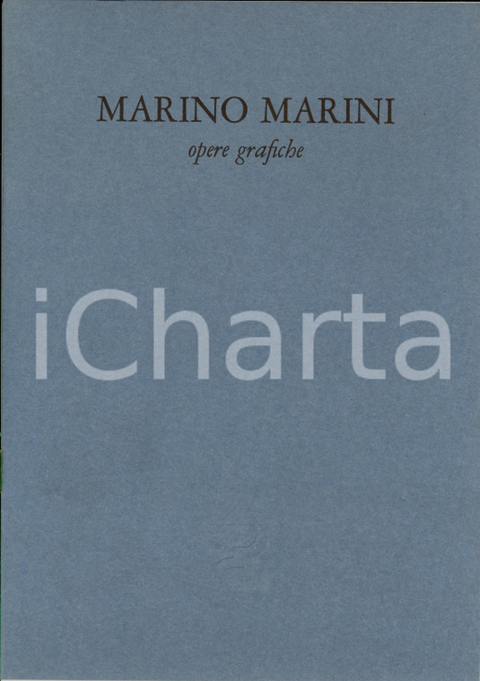 1983 MILANO Shop-Art Marino MARINI Opere grafiche *Catalogo della mostra