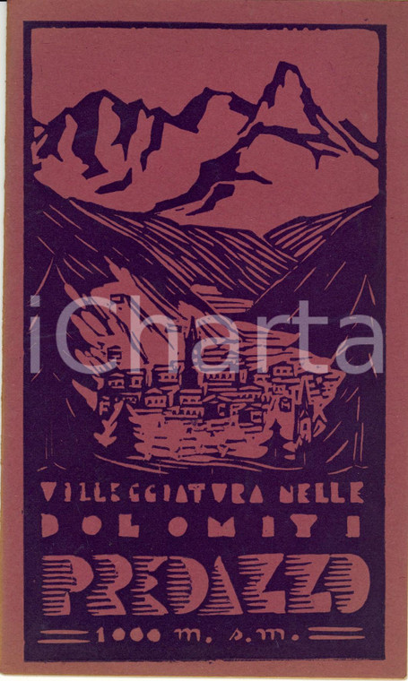 1960 ca PREDAZZO (TN) Villeggiatura nelle DOLOMITI Opuscolo turistico ILLUSTRATO