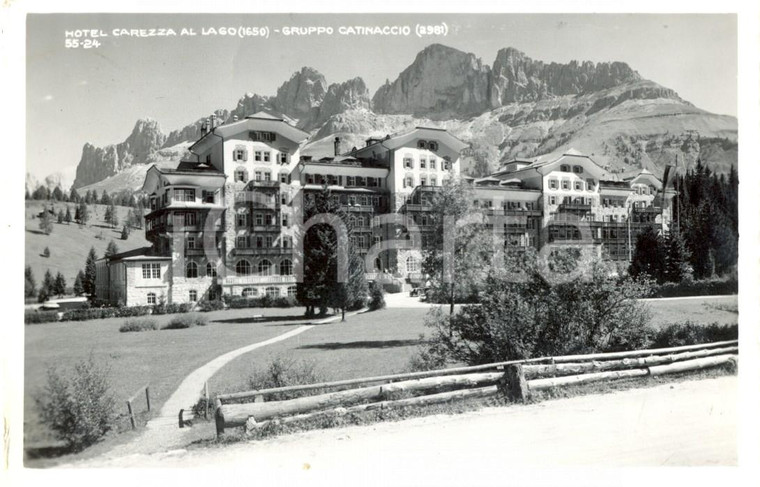1936 NOVA LEVANTE (BZ) Hotel CAREZZA al Lago e gruppo CATINACCIO *FP VG