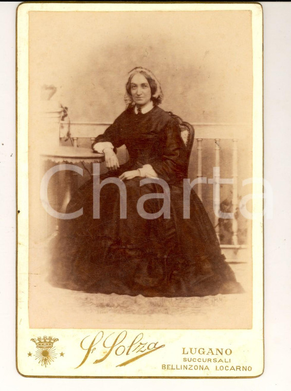 1890 ca LUGANO (CH) Ritratto di donna vestita a lutto *Fotografia SOLZA