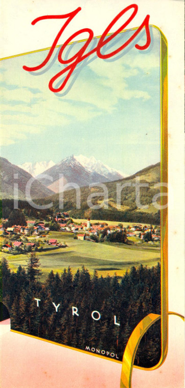 1955 ca IGLS (AUSTRIA) TIROL Opuscolo turistico ILLUSTRATO Verkehrsverein