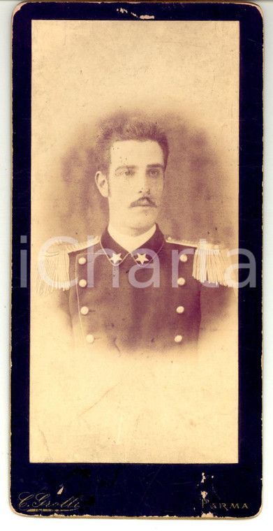 1890 ca PARMA Ritratto di ufficiale del REGIO ESERCITO *Foto Carlo GROLLI