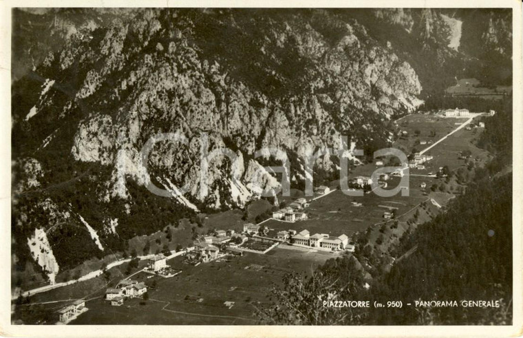 1934 PIAZZATORRE (BG) Veduta aerea dell'abitato *Cartolina postale FP VG