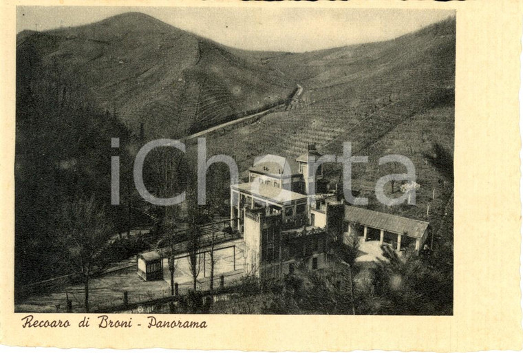 1937 BRONI (PV) Panorama della frazione RECOARO *Cartiolina postale FG NV