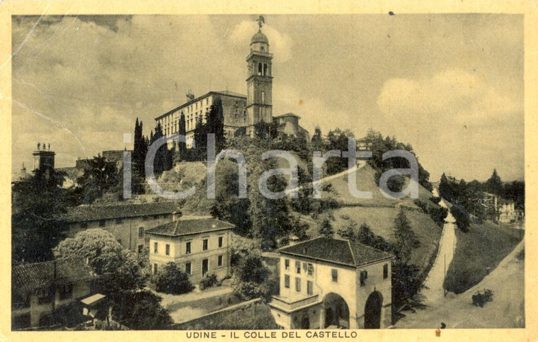 1935 UDINE Strada per il colle del castello *Cartolina postale FP VG