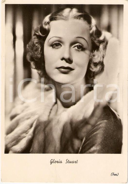 1935 ca CINEMA Portrait Gloria STUART Actress FOX *Cartolina FG NV