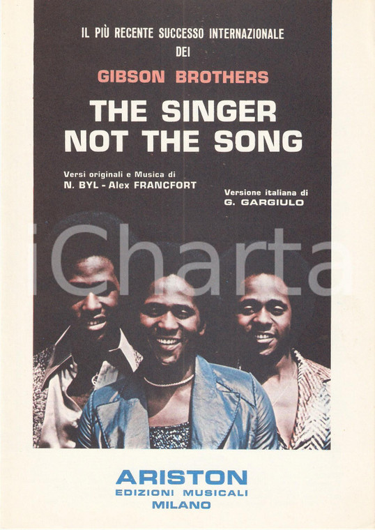 1977 FESTIVALBAR - GIBSON BROTHERS Singer not the song Mio dolce vizio *Spartito