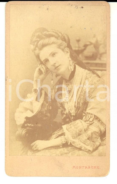 1865 ca TORINO Margherita di SAVOIA futura regina d'Italia *Foto MONTABONE