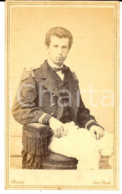 1870 ca US ARMY NEW YORK Ritratto di ufficiale seduto *Foto BRADY'S