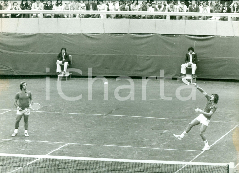 1980 ca MILANO ? Tennis Paolo BERTOLUCCI Adriano PANATTA in doppio *Fotografia