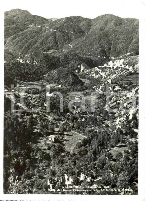 1961 ACERNO (SA) Valle del fiume TUSCIANO con antiche cartiere e miniere *FG VG