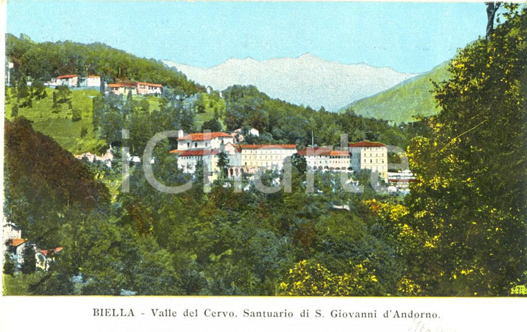 1900 ca BIELLA VALLE CERVO - Santuario SAN GIOVANNI D'ANDORNO *ILLUSTRATA FP NV