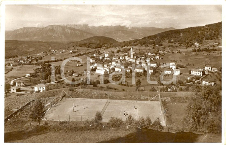 1934 BASELGA DI PINE' (TN) Panorama e campo da tennis di MIOLA *ANIMATA FP NV