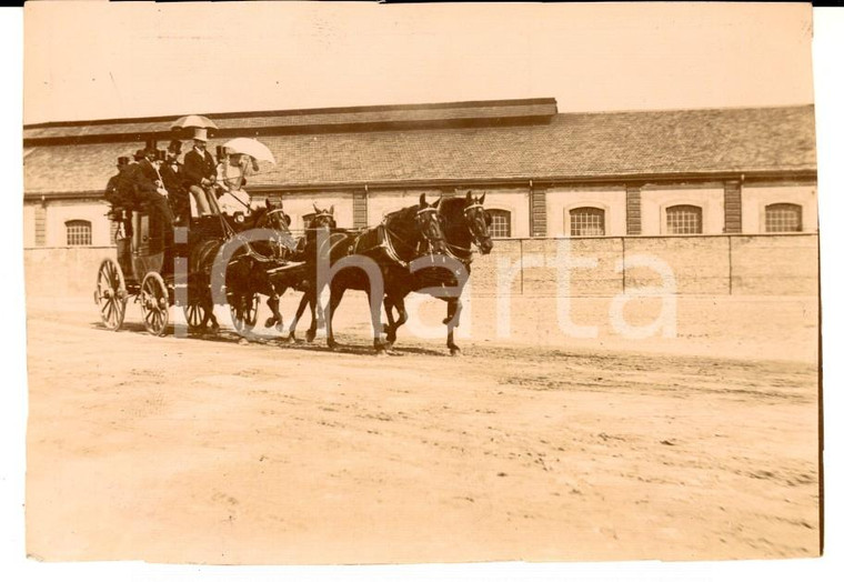 1900 ca MILANO Passaggio in carrozza del conte SCHLEIBER *Foto 11 x 8 cm