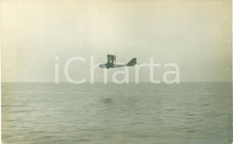 1918 AUSTRIA WW1 Idrovolante in volo sul mare *Cartolina FP NV