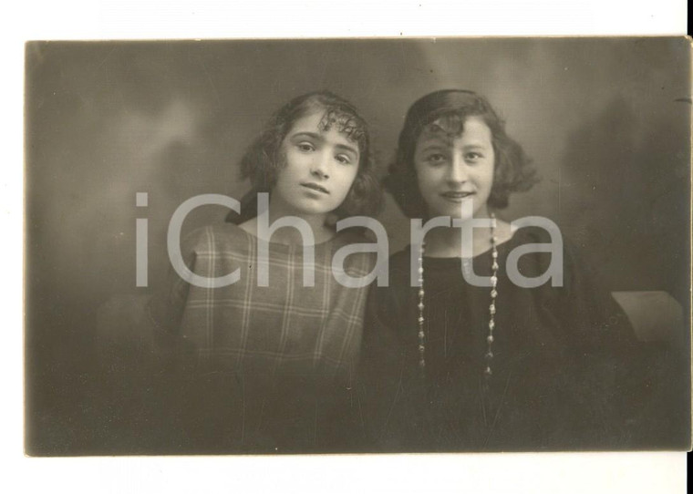 1923 ALESSANDRIA Coppia di sorelle vestite alla moda *Foto FERRARESE