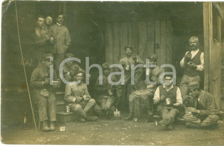 1917 AREA VARESE WW1 Squadra soldati dei Laboratori Meccanici Fotocartolina