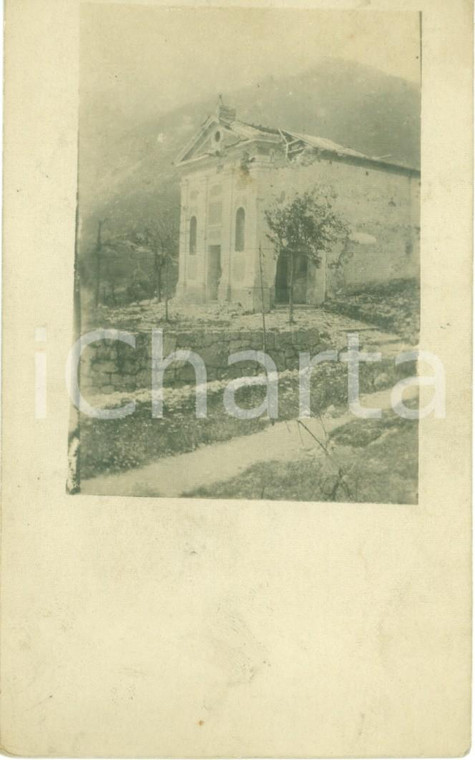 1917 FRONTE DEL PIAVE WW1 Chiesa di SAN ROCCO distrutta da bombe *Fotocartolina