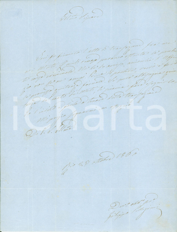 1860 RIO MARINA (LI) Filippo PELLEGRINI conclude causa criminale coi MUTI